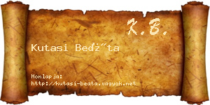Kutasi Beáta névjegykártya